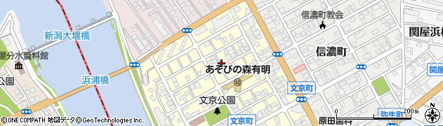 新潟県新潟市中央区文京町周辺の地図