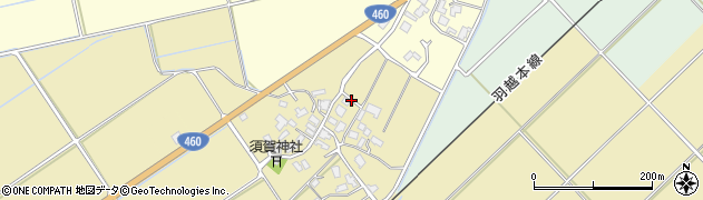 新潟県新発田市竹俣万代周辺の地図