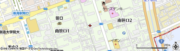 新潟県新潟市中央区南笹口周辺の地図