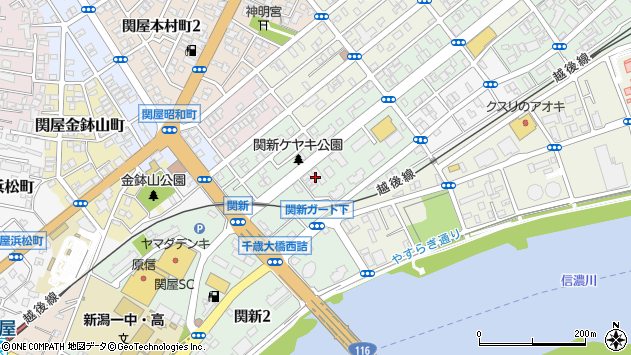 〒951-8141 新潟県新潟市中央区関新の地図