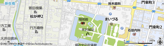 上杉神社稽照殿周辺の地図
