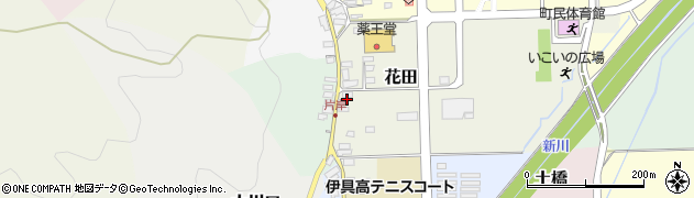 宮城県丸森町（伊具郡）花田周辺の地図