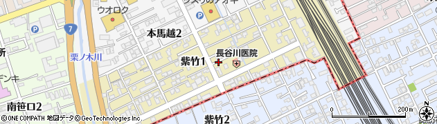 新潟県新潟市中央区紫竹周辺の地図
