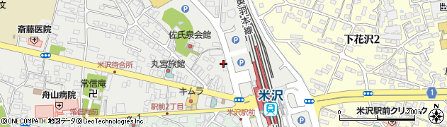 トヨタレンタリース山形米沢駅前店周辺の地図
