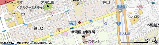 新潟県新潟市中央区笹口1周辺の地図