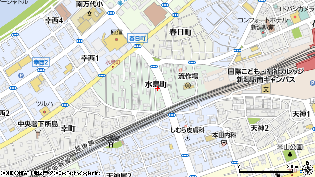 〒950-0904 新潟県新潟市中央区水島町の地図