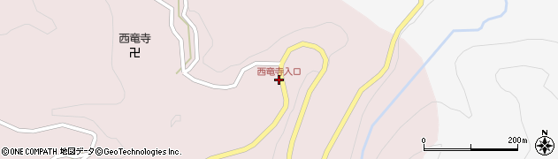 西竜寺入口周辺の地図
