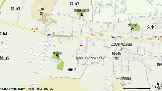 〒992-0072 山形県米沢市舘山の地図