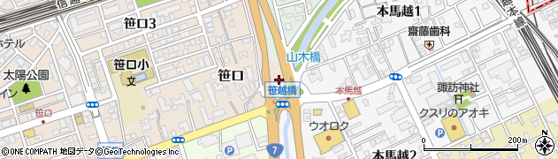 新潟県新潟市中央区笹口5周辺の地図