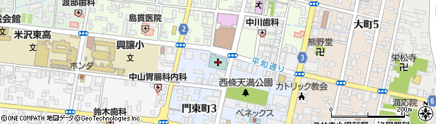 株式会社秀電社　認定補聴器専門店米沢店周辺の地図