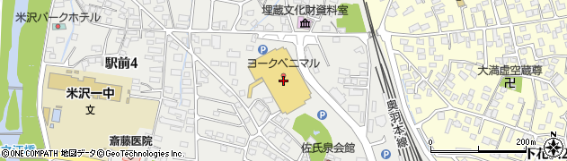 あいのキューピット　ヨークベニマル米沢店周辺の地図