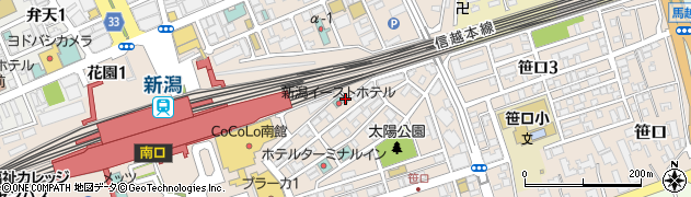 新潟 イーストホテル　周辺の地図