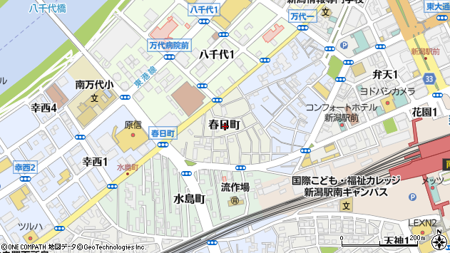 〒950-0903 新潟県新潟市中央区春日町の地図