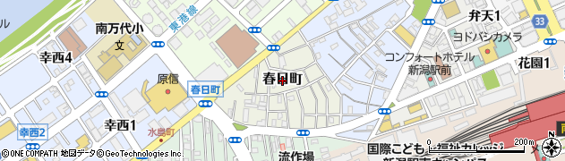 新潟県新潟市中央区春日町周辺の地図