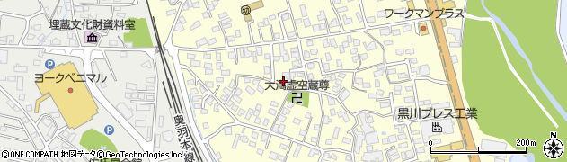 山形県米沢市下花沢周辺の地図