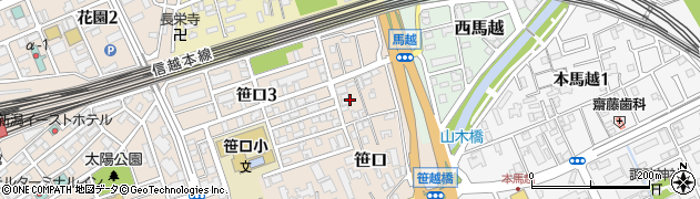 新潟県新潟市中央区笹口8周辺の地図