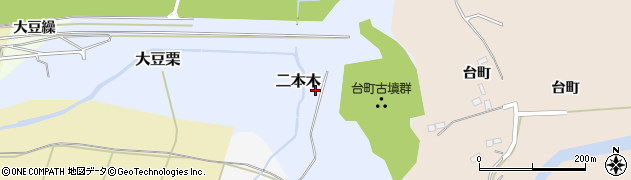 宮城県丸森町（伊具郡）二本木周辺の地図