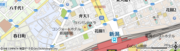 ホテルグローバルビュー新潟周辺の地図