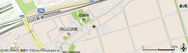 新潟県新潟市東区岡山周辺の地図