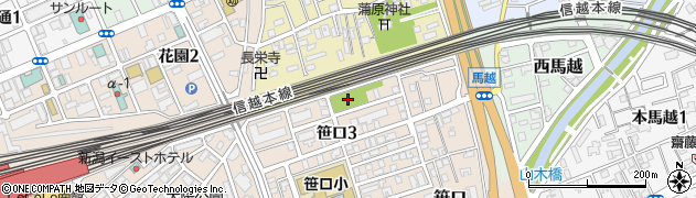 笹口公園周辺の地図