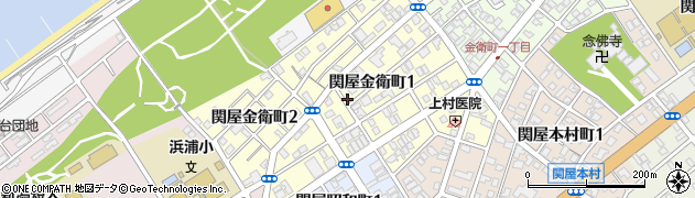新潟県新潟市中央区関屋金衛町周辺の地図