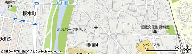 ほかほか弁当米沢本店周辺の地図