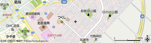 新潟県新潟市北区東栄町周辺の地図