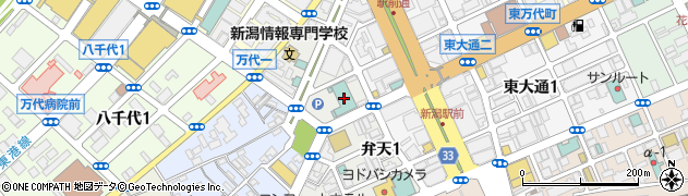 新潟東映ホテル周辺の地図