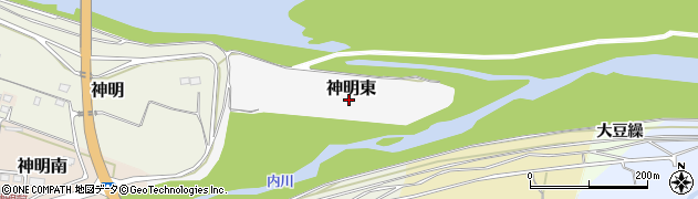 宮城県丸森町（伊具郡）神明東周辺の地図