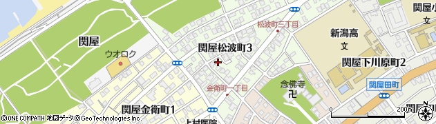 新潟県新潟市中央区関屋松波町周辺の地図