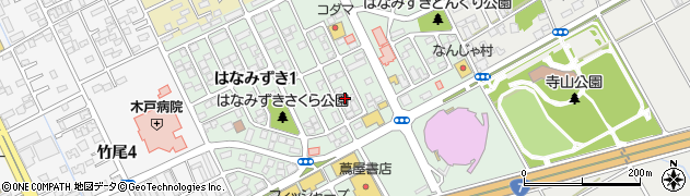 新潟県新潟市東区はなみずき周辺の地図