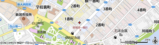新潟県新潟市中央区東堀通（１番町）周辺の地図