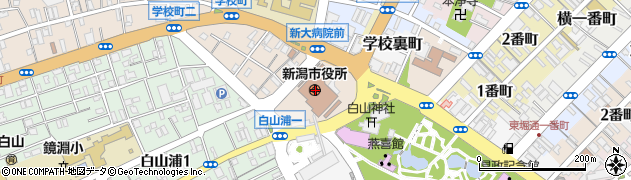 新潟市周辺の地図