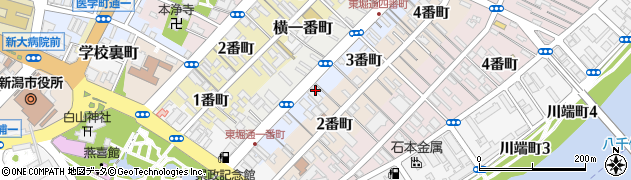 新潟県新潟市中央区東堀前通２番町周辺の地図