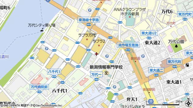 〒950-0088 新潟県新潟市中央区万代の地図