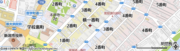 新潟県新潟市中央区横一番町552周辺の地図