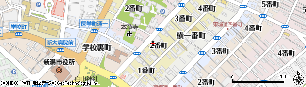 新潟県新潟市中央区西堀前通２番町周辺の地図