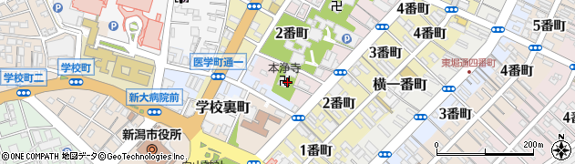 新潟県新潟市中央区西堀通（１番町）周辺の地図