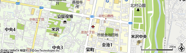 読売旅行米沢代理店周辺の地図