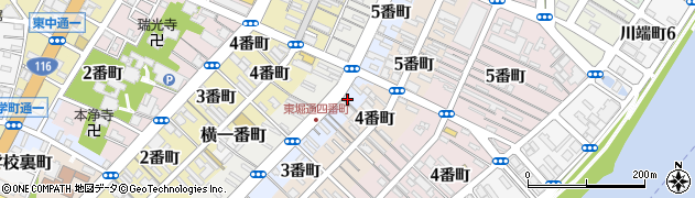 新潟県新潟市中央区東堀前通４番町周辺の地図