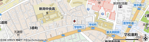 新潟県新潟市中央区学校町通周辺の地図