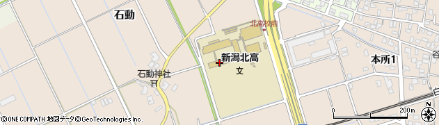 新潟県立新潟北高等学校　教務室周辺の地図