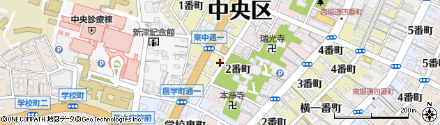 新潟県新潟市中央区寺裏通１番町周辺の地図