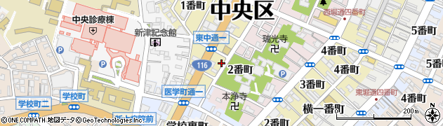 新潟県新潟市中央区寺裏通（１番町）周辺の地図