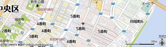 新潟県新潟市中央区本町通（５番町）周辺の地図