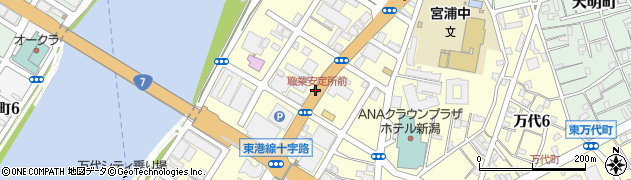 新潟県新潟市中央区万代周辺の地図
