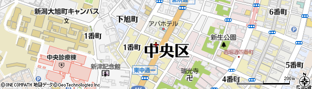 ローソン新潟東中通一番町店周辺の地図