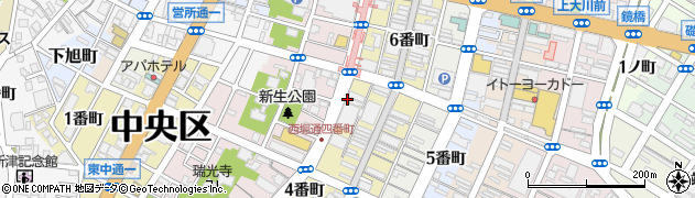 新潟県新潟市中央区西堀前通（５番町）周辺の地図
