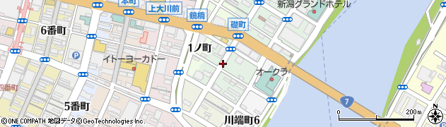 新潟県新潟市中央区礎町通（１ノ町）周辺の地図