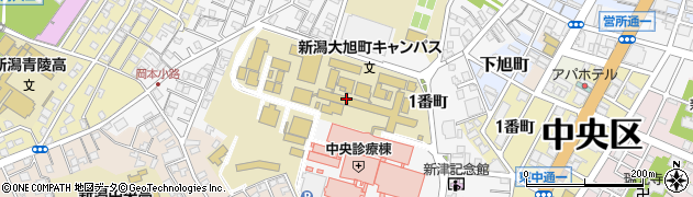 新潟県新潟市中央区旭町通１番町周辺の地図